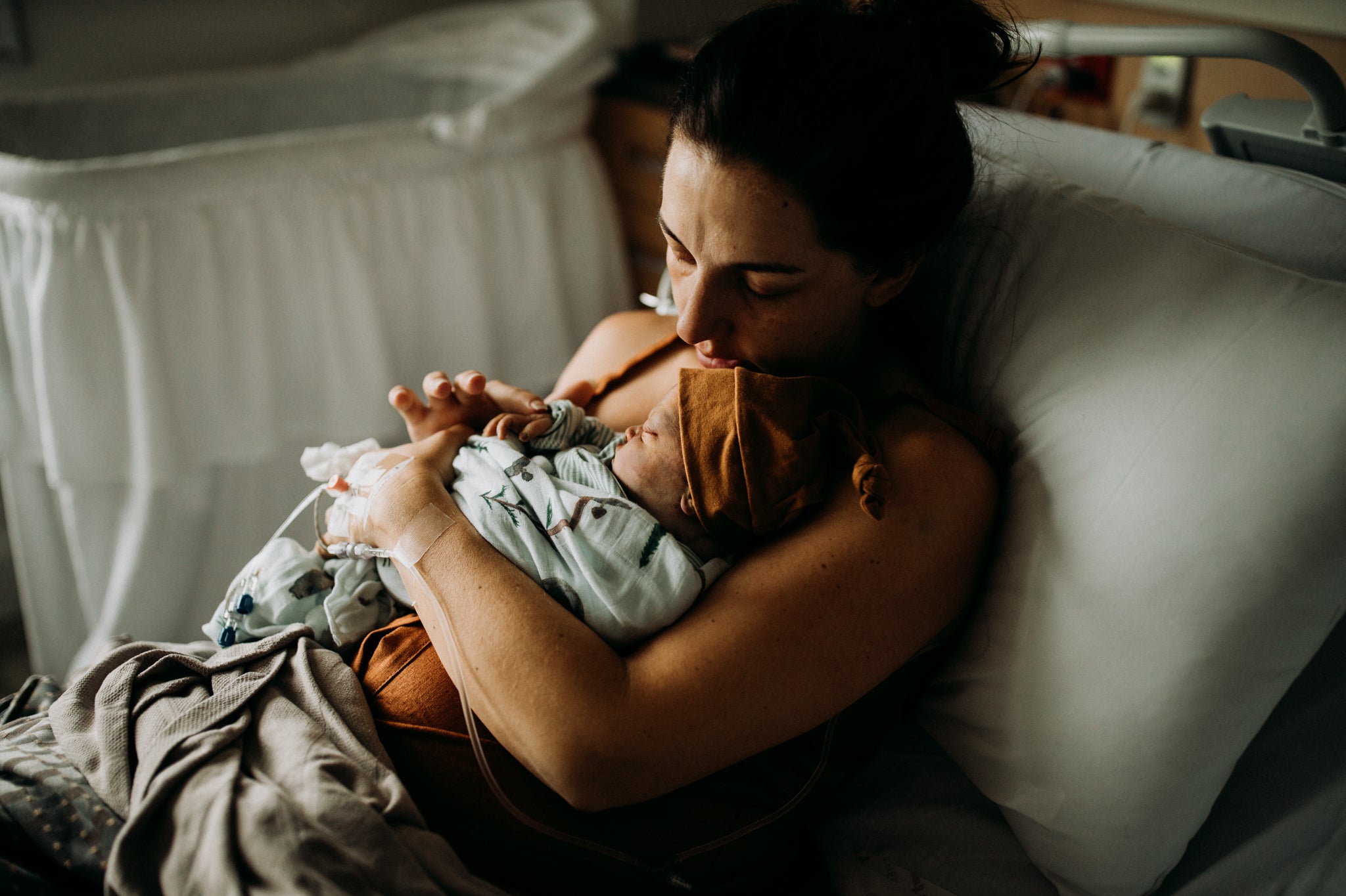 Mother with stillborn baby